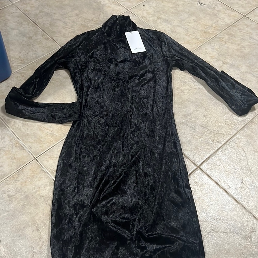 Maternity velvet dress